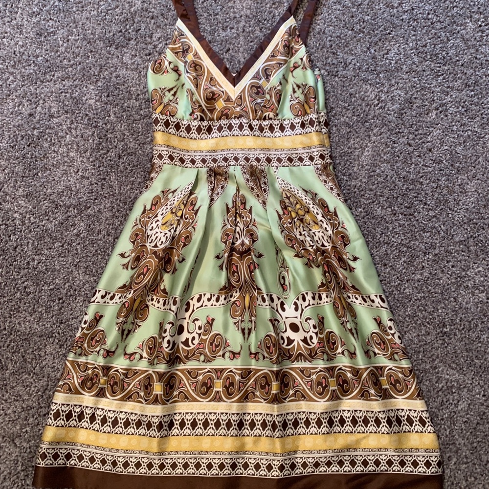 Morrell Maxie Silk Pasley Formal Dress. Worn once. Like New.